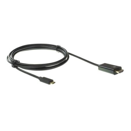 8521-Ewent EW9824 adaptador de cable de video 2 m USB Tipo C HDMI tipo A (Estandar) Negro