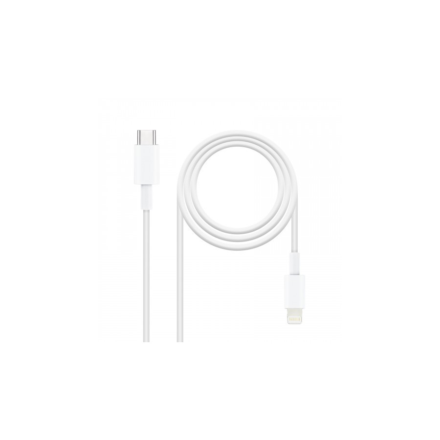 8524-TooQ 10.10.0601 cable de conector Lightning 1 m Blanco