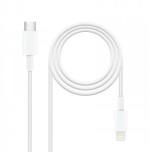 8524-TooQ 10.10.0601 cable de conector Lightning 1 m Blanco