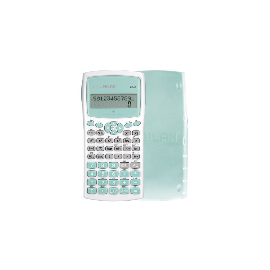 8565-Milan Blister calculadora cientifica M240 turquesa, Edicion +