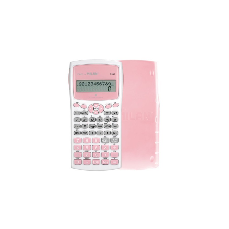 8567-Milan Blister calculadora cientifica M240 rosa, Edicion +