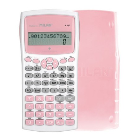 8567-Milan Blister calculadora cientifica M240 rosa, Edicion +