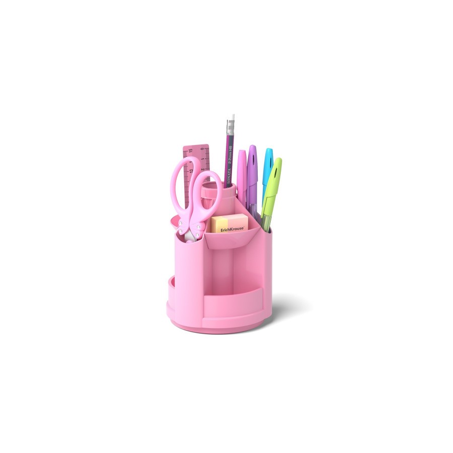 8588-ErichKrause Mini Desk porta lapices Plastico Rosa