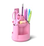 8588-ErichKrause Mini Desk porta lapices Plastico Rosa