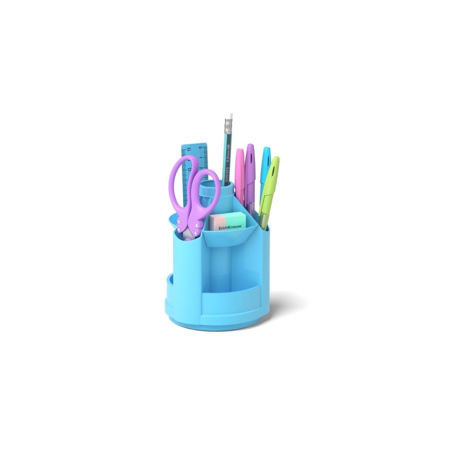 8591-ErichKrause Mini Desk porta lapices Plastico Azul