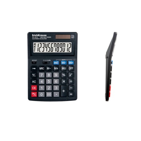 8606-ErichKrause DC-4512 calculadora Escritorio Calculadora basica Negro