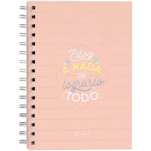 8640-LIBRETA PEQUENA - ESTOY A NADA DE LOGRARLO TODO MR WONDERFUL WOA11053ES
