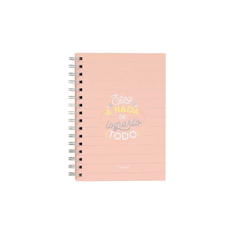 8640-LIBRETA PEQUENA - ESTOY A NADA DE LOGRARLO TODO MR WONDERFUL WOA11053ES