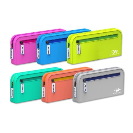 8661-Lagart Portatodo Silicona Ovalado Doble Cremallera