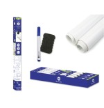 8676-Bismark Pizarra Blanca Adhesiva C/ Rotulador & Borrador