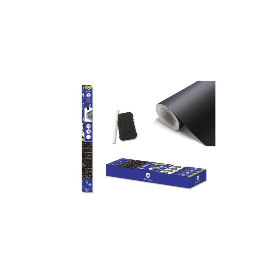 8677-Bismark Pizarra Negra Adhesiva C/ Tiza & Borrador