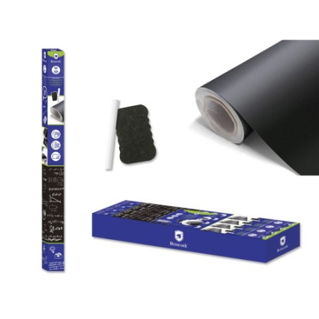 8677-Bismark Pizarra Negra Adhesiva C/ Tiza & Borrador