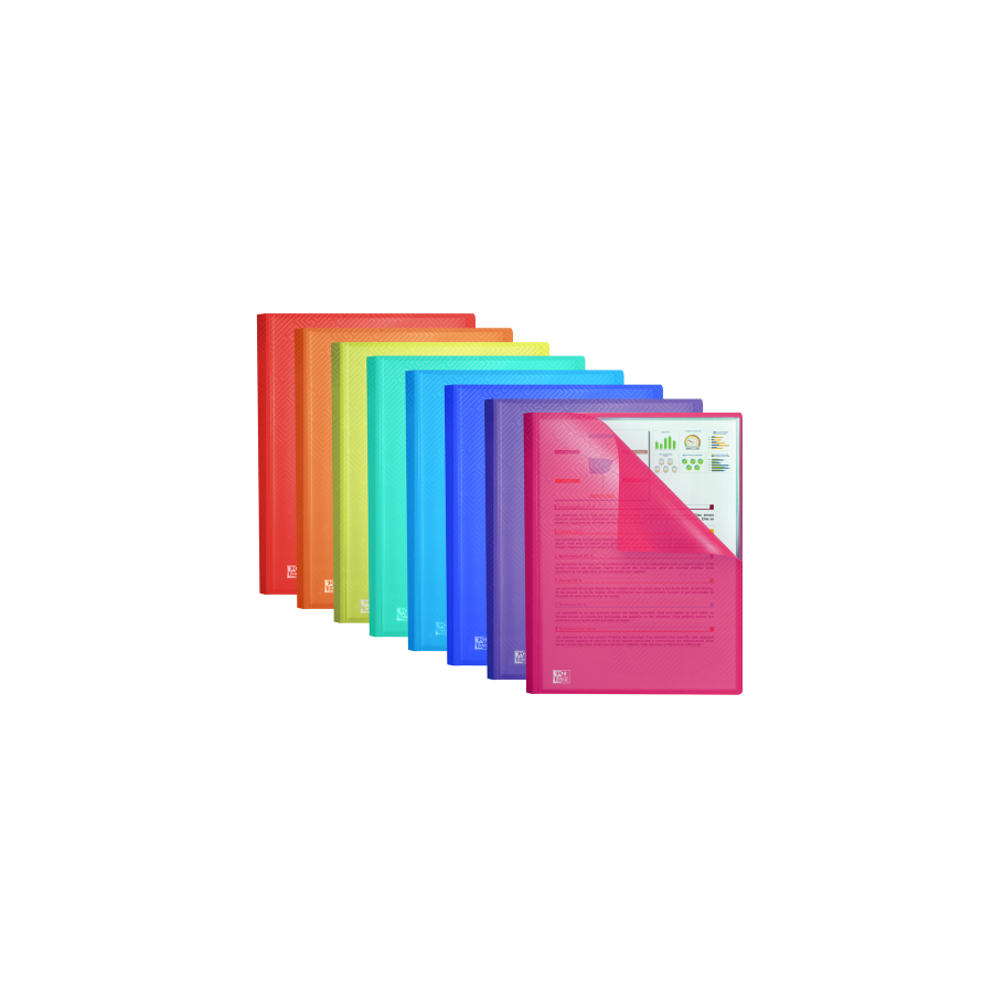 8704-Oxford Urban Polipropileno (PP) Colores surtidos, Translucido, Transparente A4