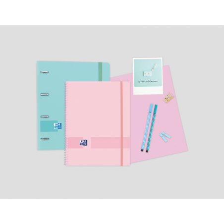 8719-Oxford Live & Go Plastico Colores surtidos, Translucido, Transparente A4