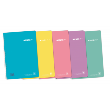 8728-CUADERNO ESPIRAL + TP 4o 80H 4X4 C/M - SURTIDO PASTEL ENRI 400150288