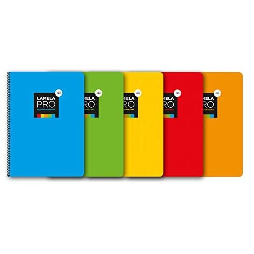 8750-CUADERNO FOLIO EXTRA DURA 100 HOJAS. 4 MM., SURTIDOS LAMELA