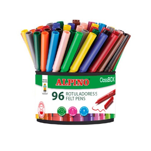 8753-Alpino Economy pack bote 96 rotuladores de colores