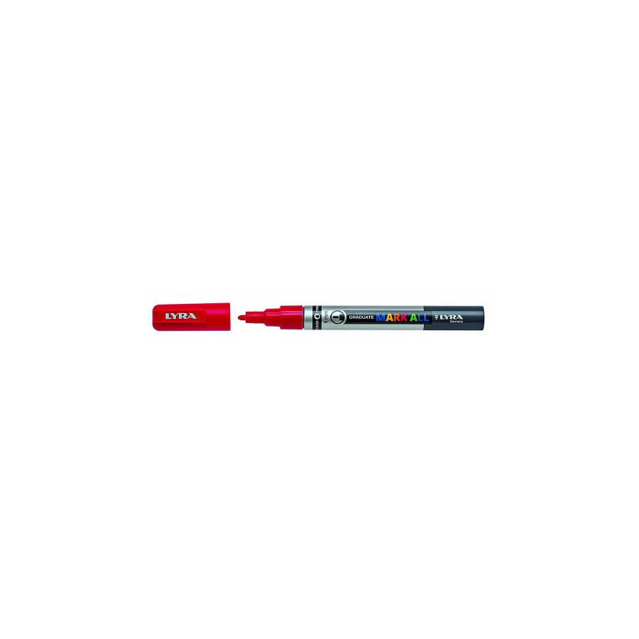 8854-MARCADOR PERMANENTE MARK ALL ROJO 1 MM LYRA GROOVE L6810018