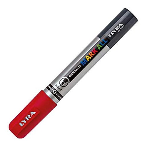 8857-MARCADOR PERMANENTE MARK ALL ROJO 2 MM LYRA GROOVE L6820018