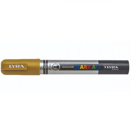 8858-MARCADOR PERMANENTE MARK ALL ORO 2 MM LYRA GROOVE L6820250