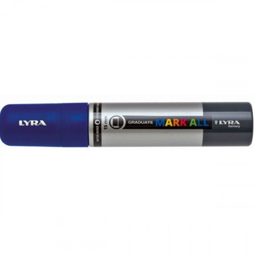 8864-MARCADOR PERMANENTE MARK ALL AZUL OSCURO 15 MM LYRA GROOVE L6840050