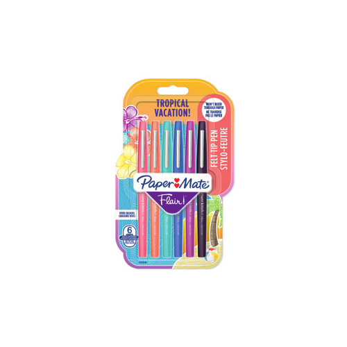 8875-FLAIR M. TROPICAL VACATION BL6 PAPER MATE 2028906
