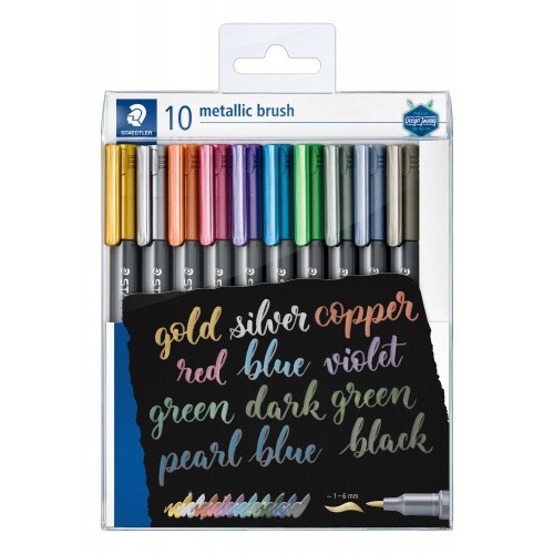 8889-METALLIC BRUSH, ESTUCHE 10 COLORES STAEDTLER 8321 TB10