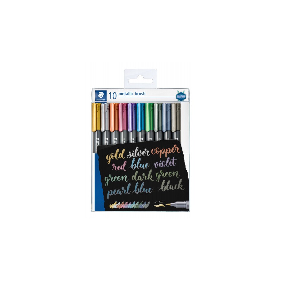 8889-METALLIC BRUSH, ESTUCHE 10 COLORES STAEDTLER 8321 TB10