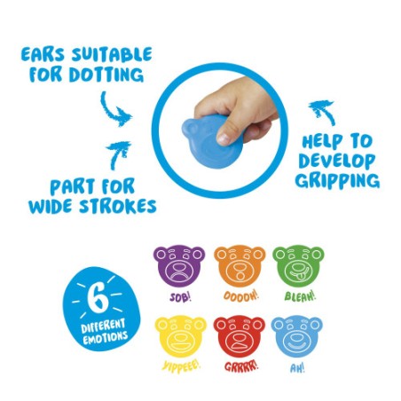 8959-Carioca Teddy Crayons BABY - 48 Uds