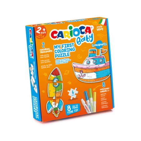 8966-Carioca Puzle para Colorear Transports BABY