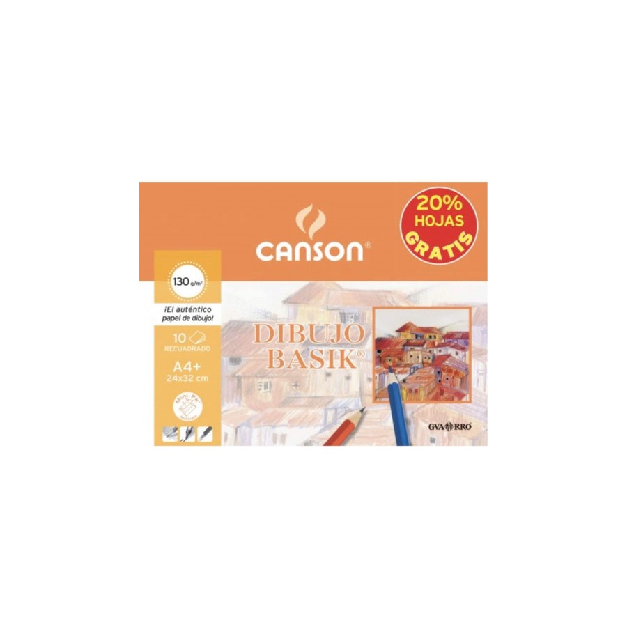 8979-MINIPACK PROMO 24X32 10H DIBUJO BASIK RECUADRO 130G 20% HOJAS GRATIS GUARRO CANSON C400110487