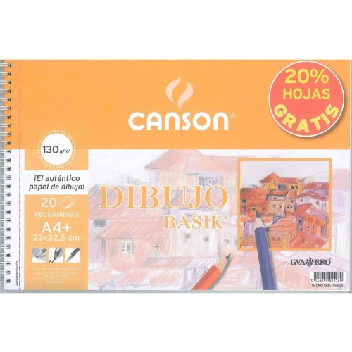 8981-ALBUM ESPIRAL MICROPERFORADO PROMO 23X32,5 20H DIBUJO BASIK RECUADRO 130G 20% HOJAS GRATIS GUARRO CANSON C400110485