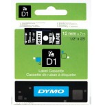 900-CINTA ROTULADORA D1 12MMX7M BLANCO/NEGRO DYMO S0720610