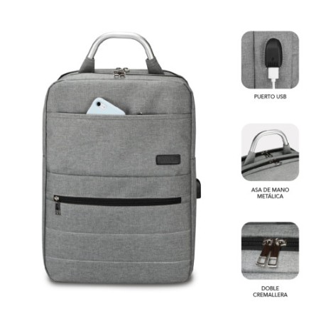 9070-SUBBLIM MOCHILA ELITE AIRPADDING 15.6´´ GREY