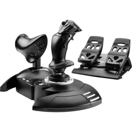 9085-Thrustmaster T.Flight Full Kit X Negro USB Palanca de mando Analogico/Digital PC, Xbox