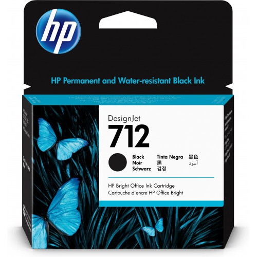 9099-HP Cartucho de Tinta DesignJet 712 negro de 80 ml