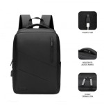 9134-SUBBLIM City Backpack Mochila para portatil 15.6", Poliester Oxford, Negra