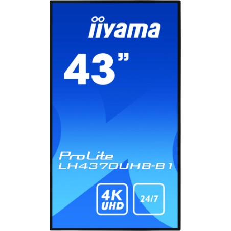 9162-iiyama LH4370UHB-B1 pantalla de senalizacion Pantalla plana para senalizacion digital 108 cm (42.5") VA 4K Ultra HD