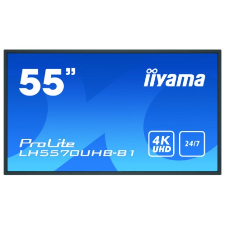 9164-iiyama LH5570UHB-B1 pantalla de senalizacion Pantalla plana para senalizacion digital 138,7 cm (54.6") VA 4K Ultra