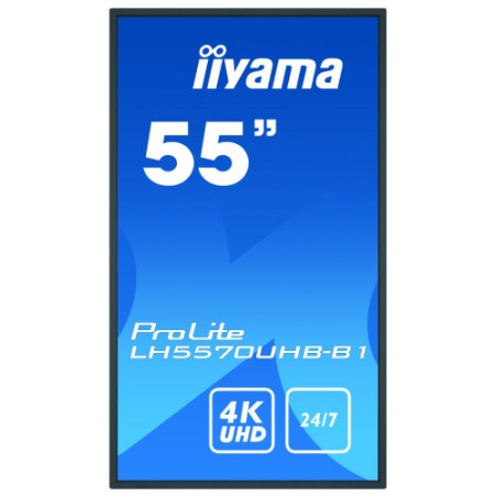 9165-iiyama LH5570UHB-B1 pantalla de senalizacion Pantalla plana para senalizacion digital 138,7 cm (54.6") VA 4K Ultra