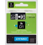 918-CINTA ROTULADORA D1 19MMX7M BLANCO/NEGRO DYMO S0720910
