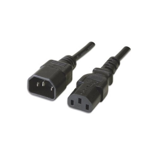 9182-Ewent EW-190200-020-N-P cable de transmision Negro 1,8 m C14 acoplador C13 acoplador
