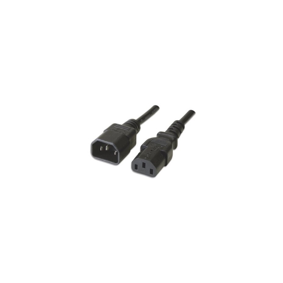 9182-Ewent EW-190200-020-N-P cable de transmision Negro 1,8 m C14 acoplador C13 acoplador
