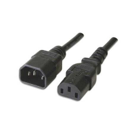 9182-Ewent EW-190200-020-N-P cable de transmision Negro 1,8 m C14 acoplador C13 acoplador