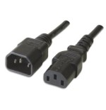 9182-Ewent EW-190200-020-N-P cable de transmision Negro 1,8 m C14 acoplador C13 acoplador