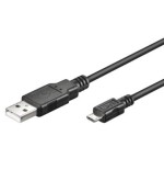 9187-Ewent 1.8m USB A/mirco USB B cable USB 1,8 m USB 2.0 Micro-USB B Negro