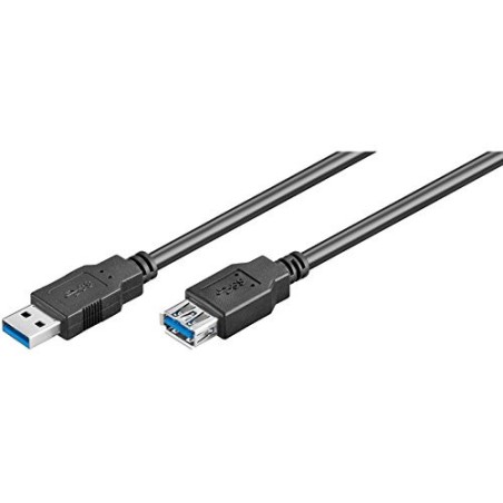 9195-Ewent EW-100203-030-N-P cable USB 3 m USB 3.2 Gen 1 (3.1 Gen 1) USB A Negro