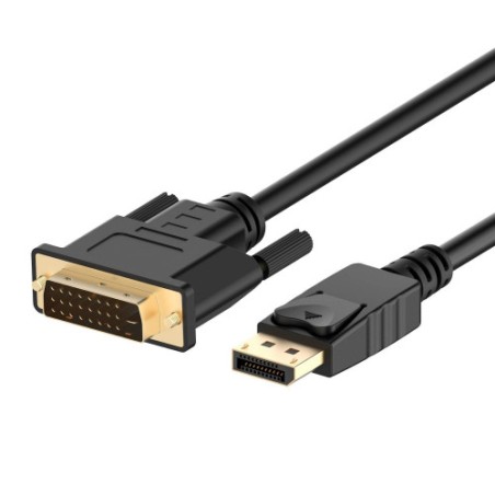 9207-Ewent EC1441 adaptador de cable de video 1,8 m DisplayPort DVI-D Negro