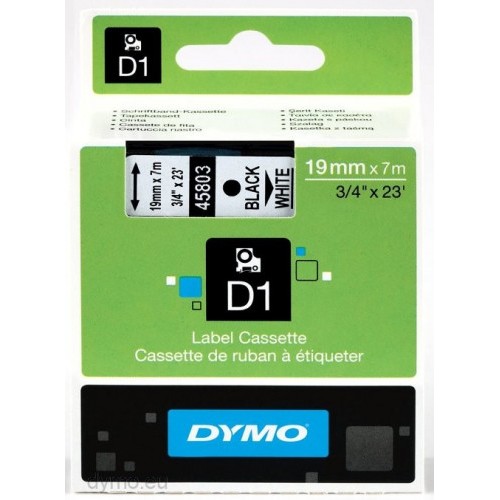 922-CINTA ROTULADORA D1 19MMX7M NEGRO/BLANCO DYMO S0720830