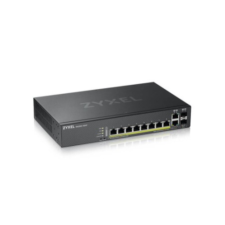 9256-Zyxel GS2220-10HP-EU0101F switch Gestionado L2 Gigabit Ethernet (10/100/1000) Energia sobre Ethernet (PoE) Negro